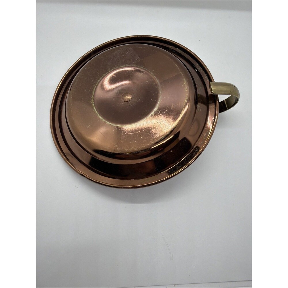 Vintage Copper Chamberstick Candle Holder Portable Bedside Candlestick - Picture 4 of 5